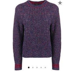 Rag & Bone speckled ribbed sweater - blue (small)